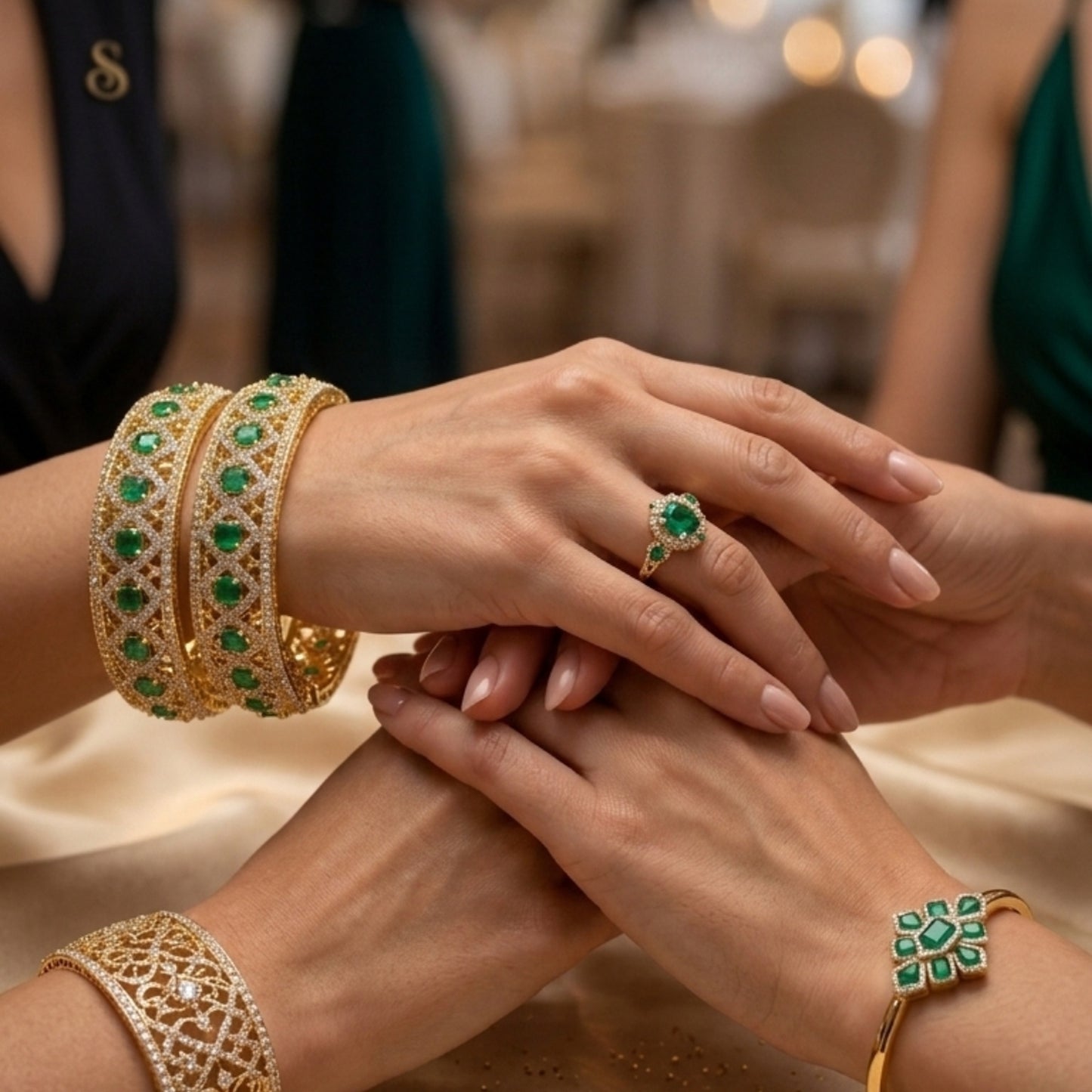 Premium 1 Carat Gold Plated Bangles – Elegant Design | Color Guaranteed